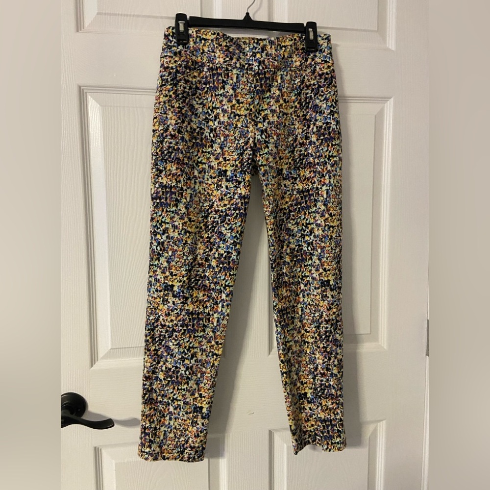 T37- ATTYRE MultiColored CONFETTI Printed Pull-On Pants